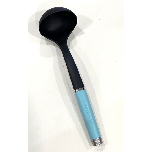 KitchenAid Ladle Gourmet Nylon Sky Blue Soup Spoon Soup Cooking Spoon - Picture 1 of 8